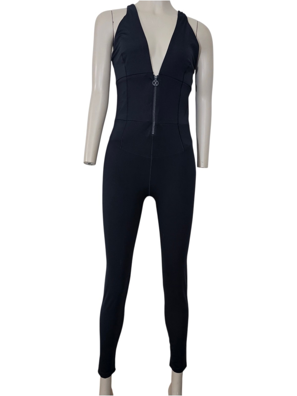 SAVAGE ΧFΕΤY Salvage Black Plunge Zip Front Jumpsuit